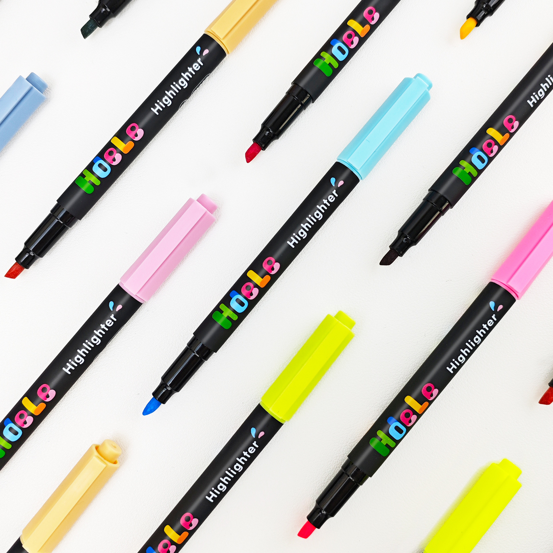 Pinele DL650 resaltador suave a base de agua bricolaje contabilidad graffiti marca de oficina estudiantes resaltador 30 colores