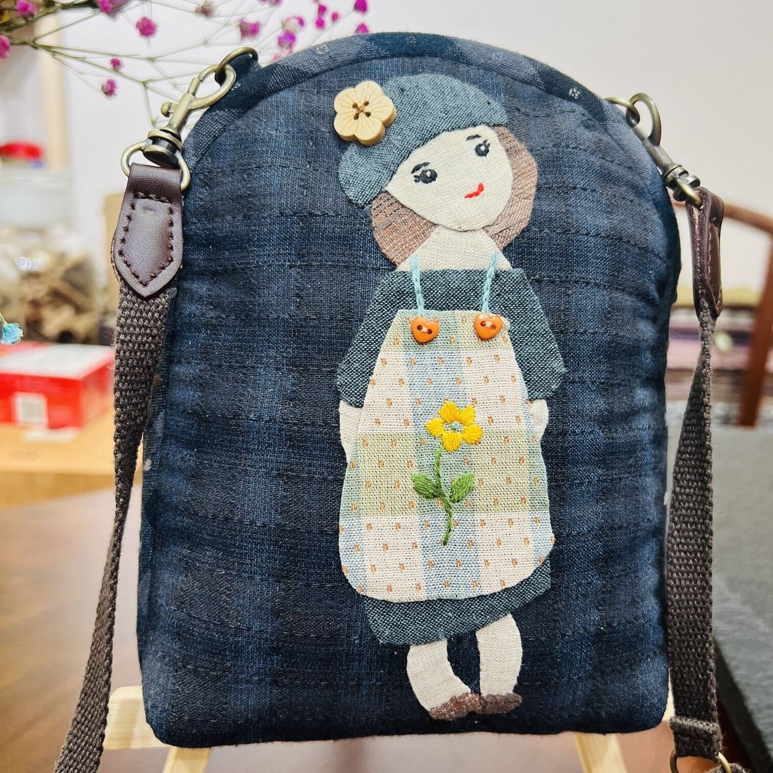 Jinhao bordado hecho a mano DIY material bolsa tela bordada mensajero bolsa de almacenamiento de producción creativa bolsa de cosméticos image 41