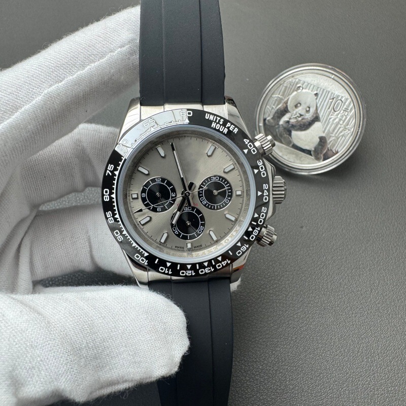 Cross-Border Hot-Selling Daytona Three-Eye Six-Hand Mechanical Watch for Men with Steel Band, Multifunctional Leather Strap, and Automatic Mechanical Movement