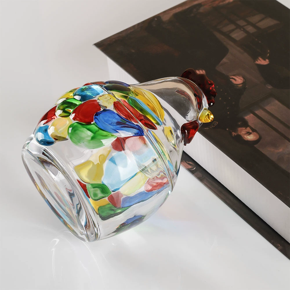 Artificial glass storage system, light luxury style, hand painting