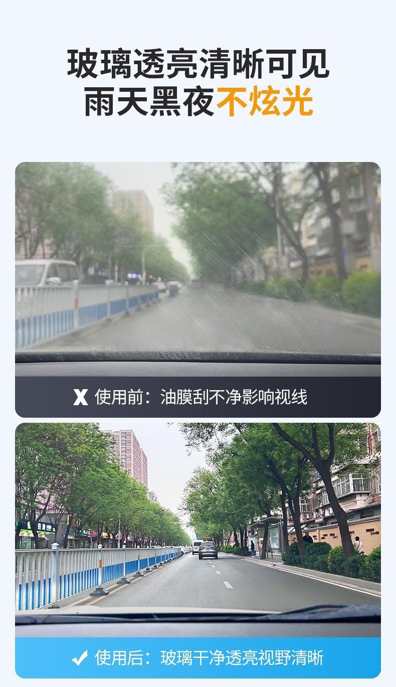 Car windshield washer fluid for summer, 40% anti-rain, decontamination, oil film, insect residue removal, winter cleaning, coating protection, anti-freeze in sub-zero temperatures, suitable for all se