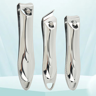 Wholesale nail clippers nail clippers nail clippers silver high-grade carbon steel nail tools suit with nail sharpener nail clippers
