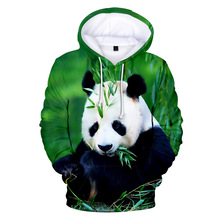 跨境2022新款 熊猫 周边带帽卫衣大童装成人男士卫衣