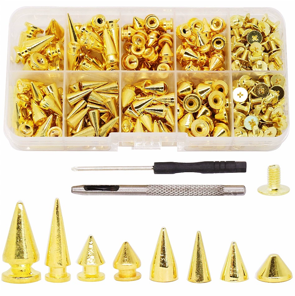 354pcs трансграничная ивка металлический ремень декоративный анкерный сплав пуля diy остроконечный сукончик панк клепка