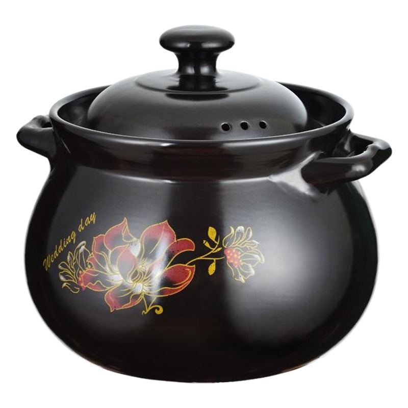 Ceramic Casserole Health Soup Pot Household Stew Pot High Temperature Resistant Open Flame Soup Pot Casserole in Stock