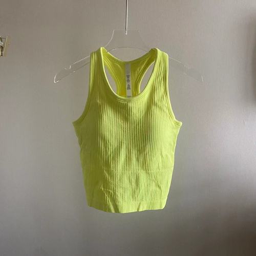 Pink lychee red women's short gathered high-elastic skin-friendly yoga fitness sports suspender tank top for outer wear