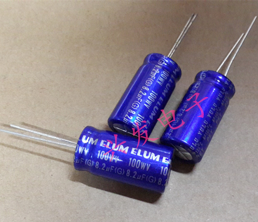 100V8.2UF 8.2UF100V全新正品音频分频 无极NP 电解电容 13*25