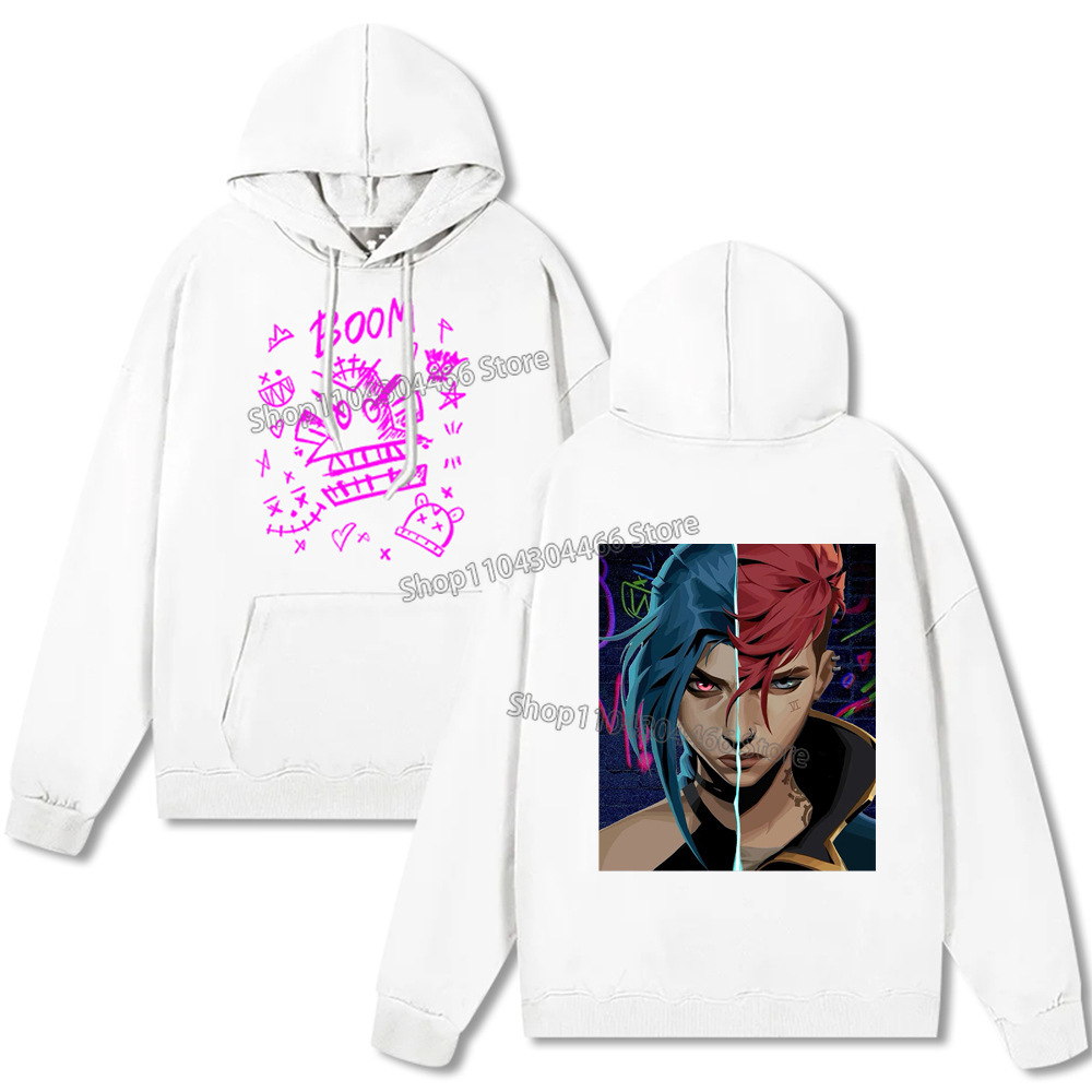 Arcane Hoodie Y2k Clothes Jinx Arcane Pullover for Men/women