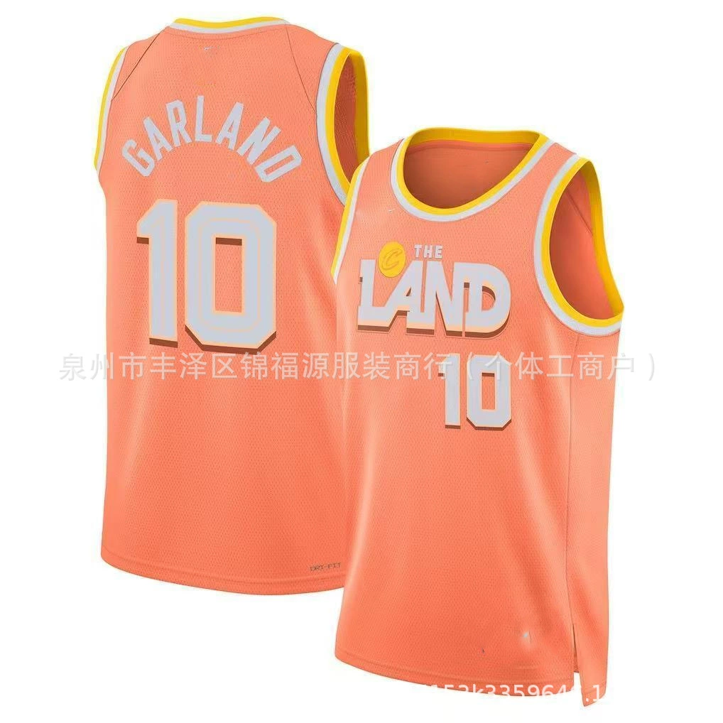 Новый джерси Cavaliers Mitchell Garland James ретро, внешняя торговля, оптом, дропшиппинг, городской стиль, кросс-бордер джерси