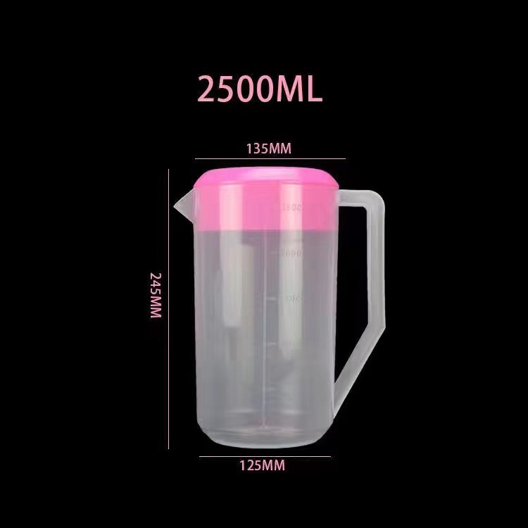 プラスチック製コールドケトル、超大容量コールドケトル、高温耐性、家庭用ミルクティーショップ計量カップ、蓋付き、商業用スケール付き|undefined
