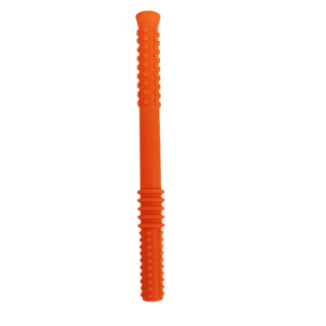 Straight-through teething stick (orange)