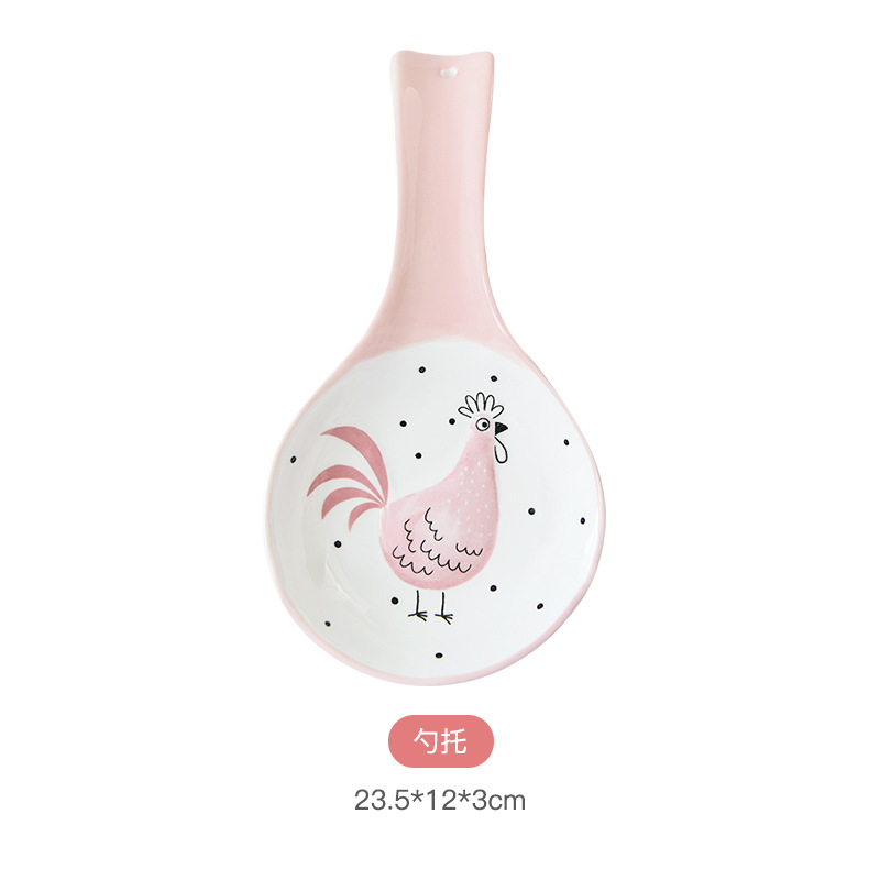 De estilo americano de Pascua vajilla plato de mantequilla plato creativo alivio pollo almacenamiento JAR tetera sellado frasco