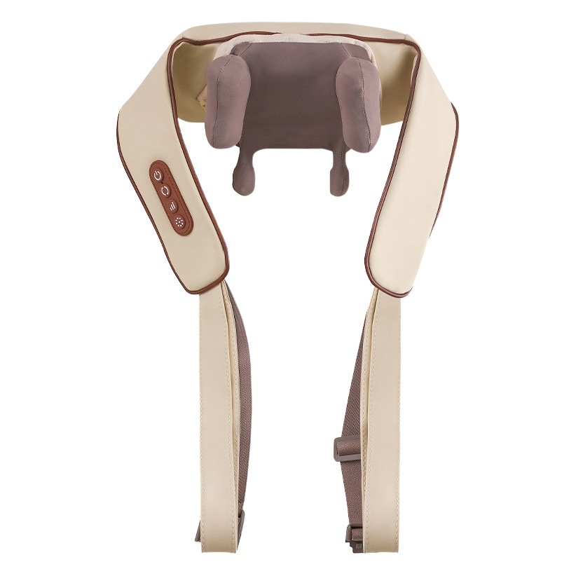 Masajeador de hombros y cuello con compresa caliente, masajeador de músculos cervicales y trapezius, chal de masaje multifuncional, estilo chal image 1
