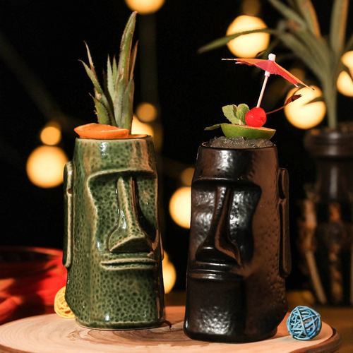 Tiki Bar Personalized Hawaiian Cocktail Mug Creative Ceramic Cup Tiki Zombie Skull Cup Internet Famous