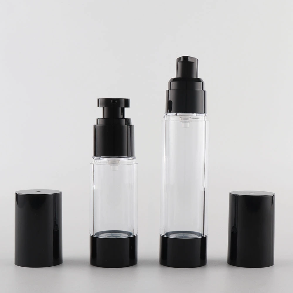 Спот 15ml30ml50ml80ml100ml120ml черный прозрачный вакуумная бутылка для эмульсии вакуумная бутылка