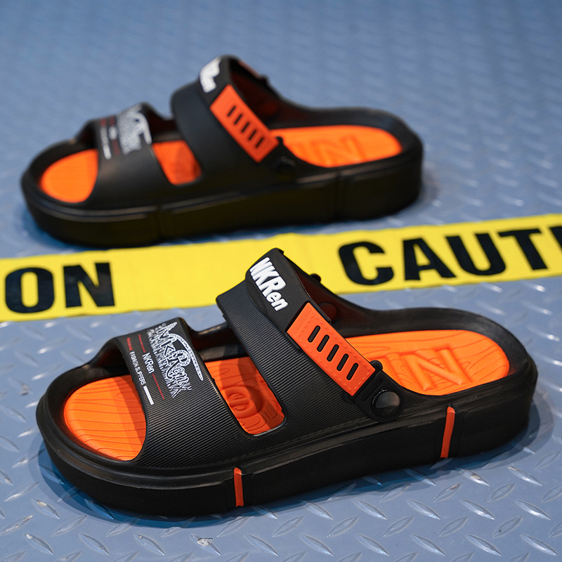 Pantuflas, cinturón antideslizante para uso de verano para hombres, sandalias de tacón, pisa mierda, sandalias de playa deportivas de doble uso para conducir
