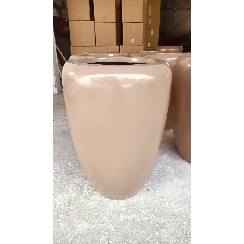 Maceta de piso de FRP en forma de arco Centro comercial Hotel Cafetería Recipiente de maceta de FRP Meichen