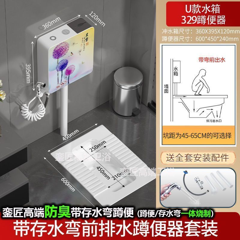 品牌蹲便器水箱卫生间后排蹲坑便池大便器蹲便器大号特大号家用|undefined