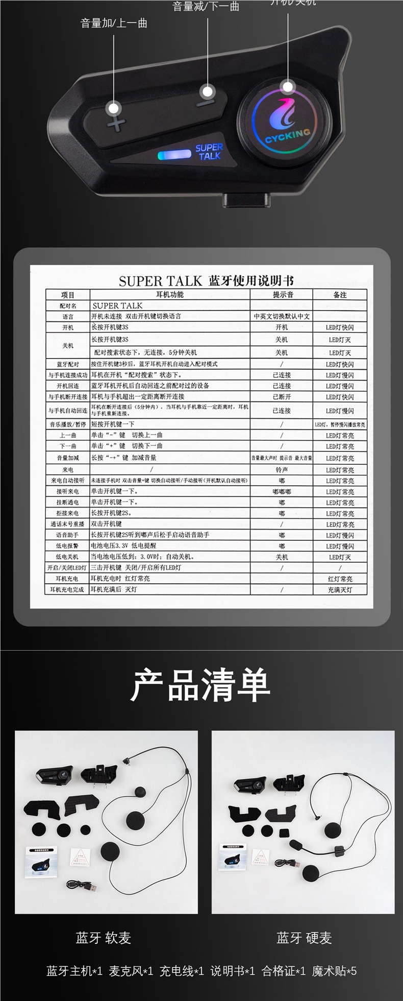 Sike Cycling Helmet Bluetooth Headset Dedicated Motorcycle Built-In Takeaway Rider Full-Face Helmet Half Helmet Long-Life Motorcycle