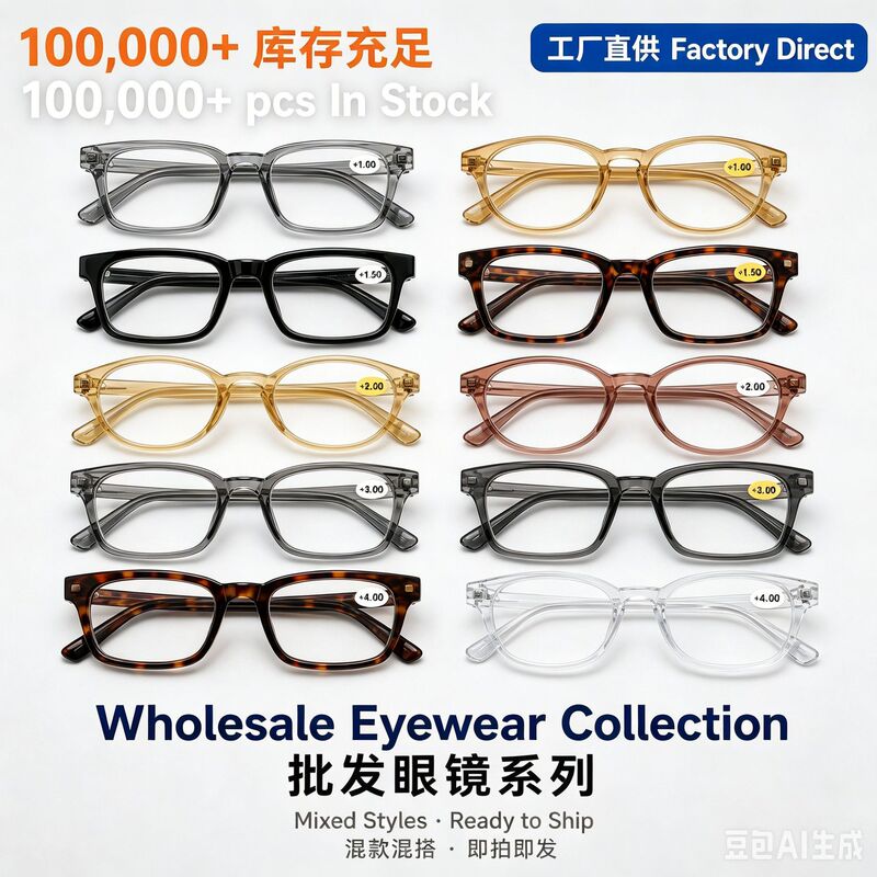 Assorted styles of reading glasses, cheap and easy to sell, suitable for live streaming sales, versatile