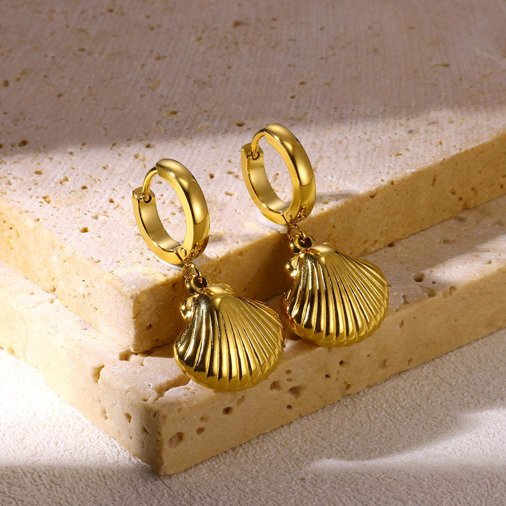 9g Weight 0.03µm-0.05µm Gold Plating Thickness PVD Coated Gold Plating Process 304 Stainless Steel Ear Needle Material Real Gold Plated Plating Material Charm Sleeper Hoop Earrings, Dangling Earrings Classification 1 Pair Quantity Holiday Occasion 304 Stainless Steel Material Solid Color Pattern All Seasons Season Women's Gender Polished Finish Vacation, Simple Style Style Waterproof Non Tarnish, Plating Craft PVD Coated Real Gold Plated Solid Color 304 Stainless Steel Vacation Simple Style Waterproof Non Tarnish Charm Sleeper Hoop Earrings Dangling Earrings 5
