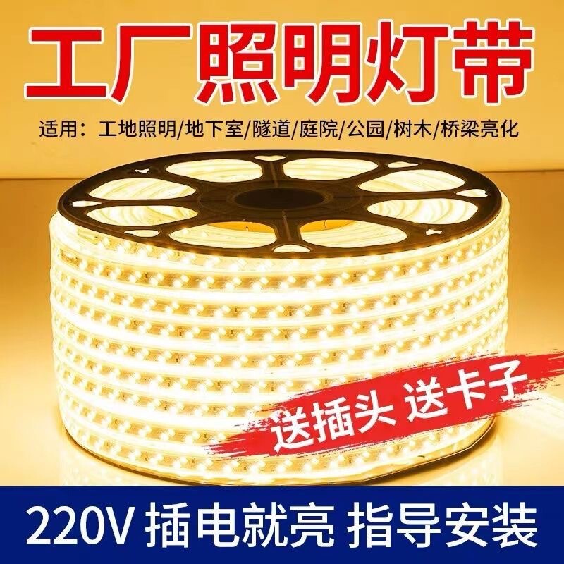 220V High Voltage Light with Outdoor Engineering Waterproof Led Light with Flexible Indoor and Outdoor Home Decoration High-brightness Linear Light Wholesale
