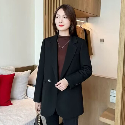 Women's 2026 Spring and Autumn New Korean Style Fitted Small Figure Casual Elegant Blazer Jacket