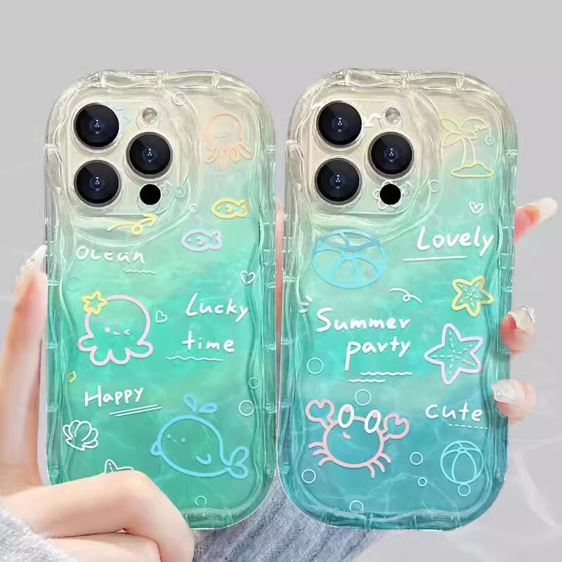 Cute Whale and Crab Phone Case for Samsung S26 Ultra, S25/S23FE, Fresh Style S22+/S24/A57 Cute Whale and Crab Phone Case for Samsung S26 Ultra, S25/S23FE, Fresh Style S22+/S24/A57