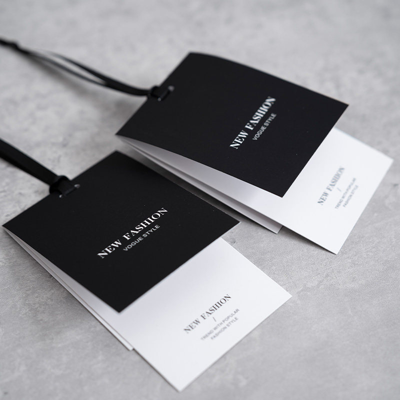 折叠卡吊牌定制高端男装童装内衣女装吊牌衣服挂牌吊卡产品说明书