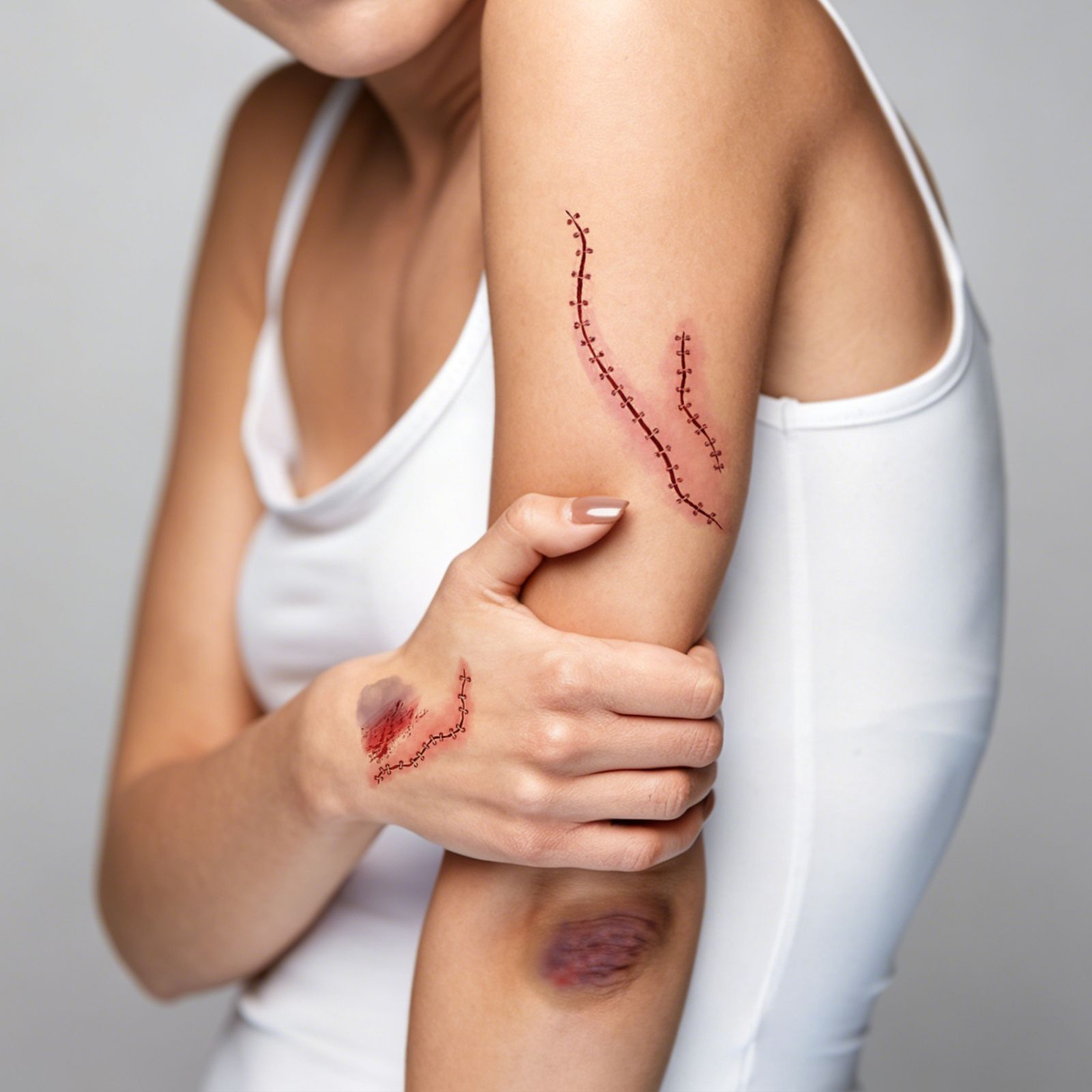 Tatuajes Temporales de Cicatrices Set de 26 de Papel de Transferencia de Agua, Impermeable, para Halloween y Fiesta image 3