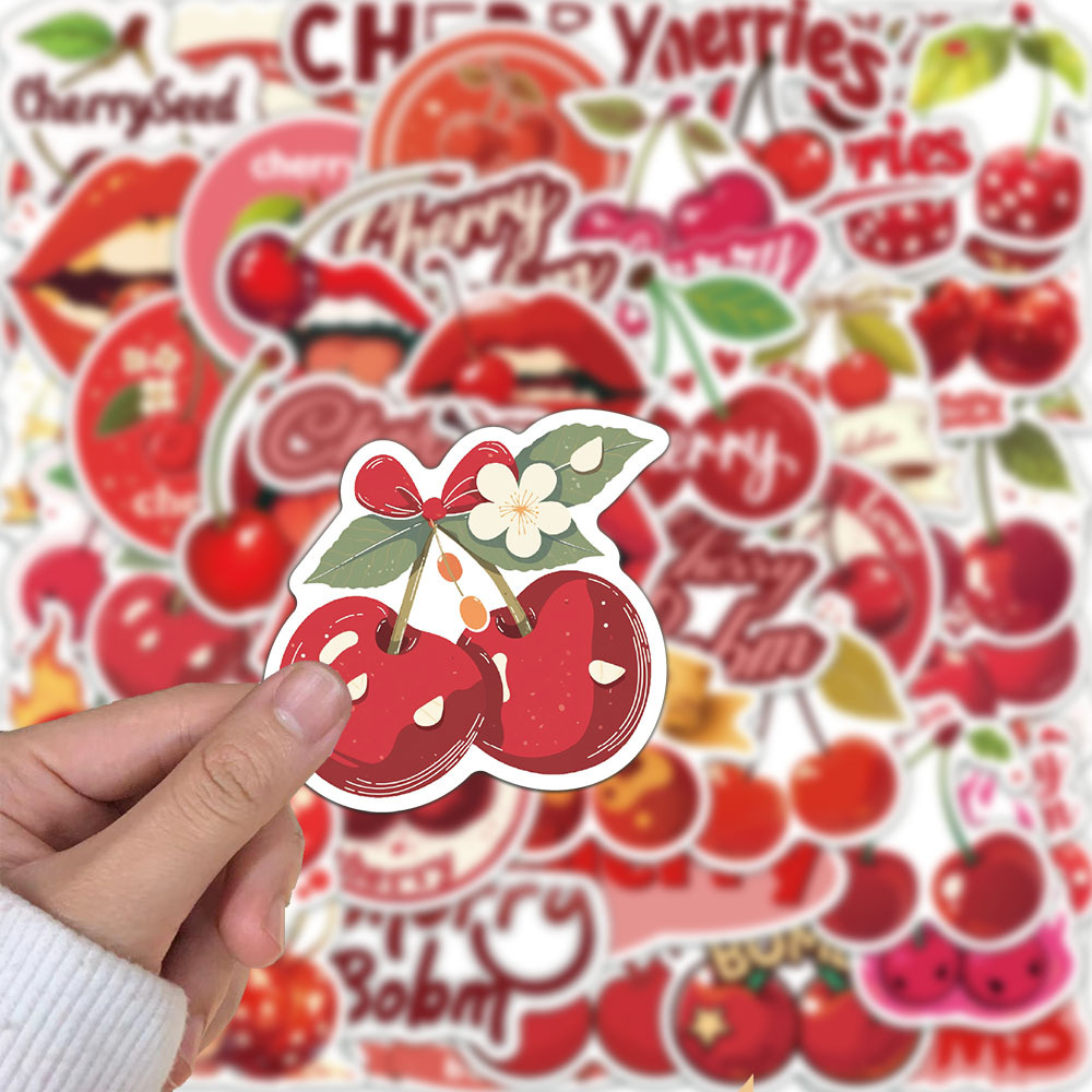 33g Weight Stickers Stationery Type 1 Set Quantity School Occasion PVC Material Cartoon, Letter, Peach, Cherry, Graffiti Pattern Cute Style 1 Set Cartoon Letter Peach School PVC Cute Stickers 2