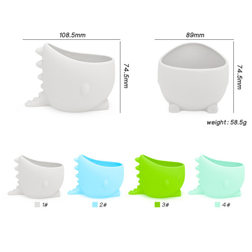Creative indoor anti-fall cute dinosaur small flowerpot office desktop succulent flowerpot mini animal silicone flowerpot