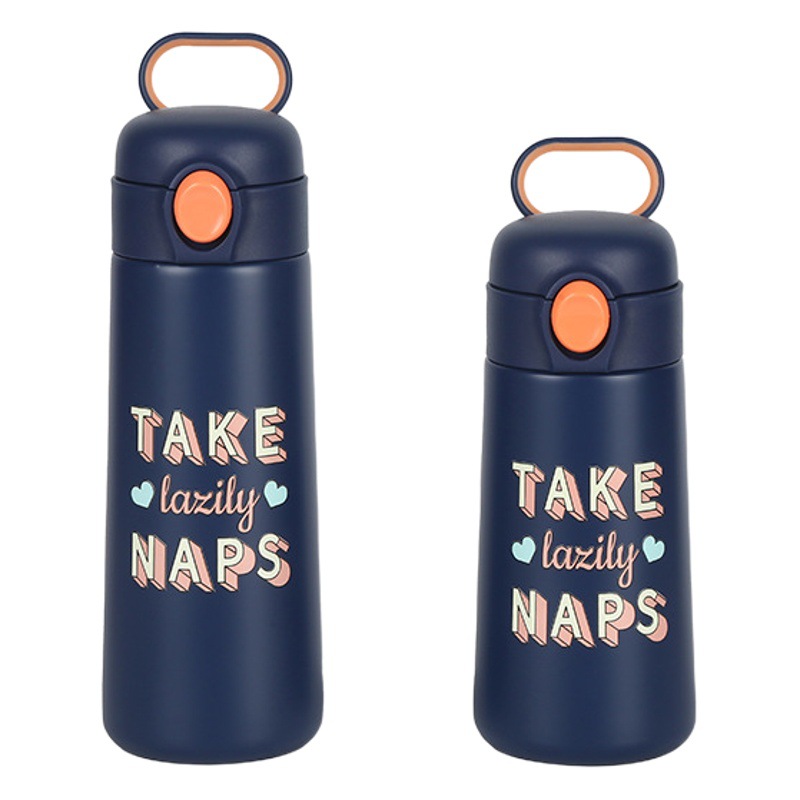 Taza de acero inoxidable de alto aspecto taza de vacío americano simple taza de agua de estudiante portátil nueva taza de bebida directa