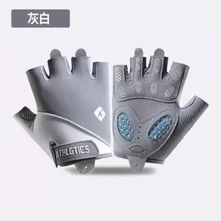 批发半指手套男女户外骑行透气冰丝防滑耐磨液态硅胶运动健身手套