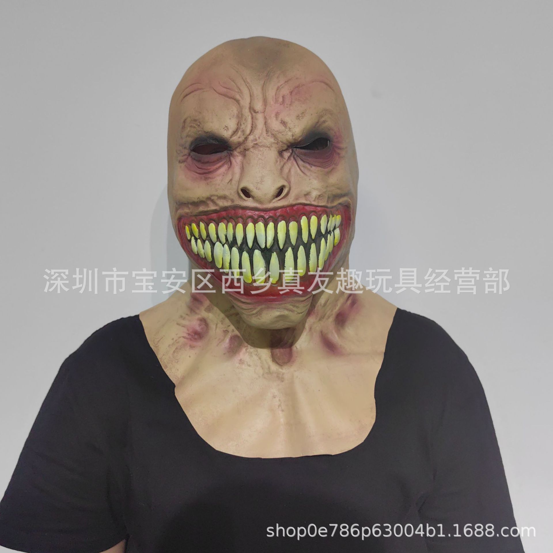 Tapón de anciano transfronterizo Tapón de rostro de anciana Peluca Máscara de anciano Máscara de látex humanoide de Halloween en stock