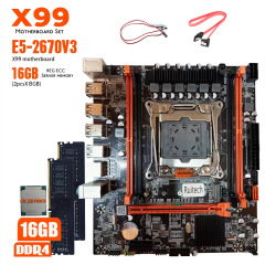 新しいx 99 Hマザーボード2670V3 CPU 2本8G ECC DDR4メモリーゲームスタジオ多開セット
