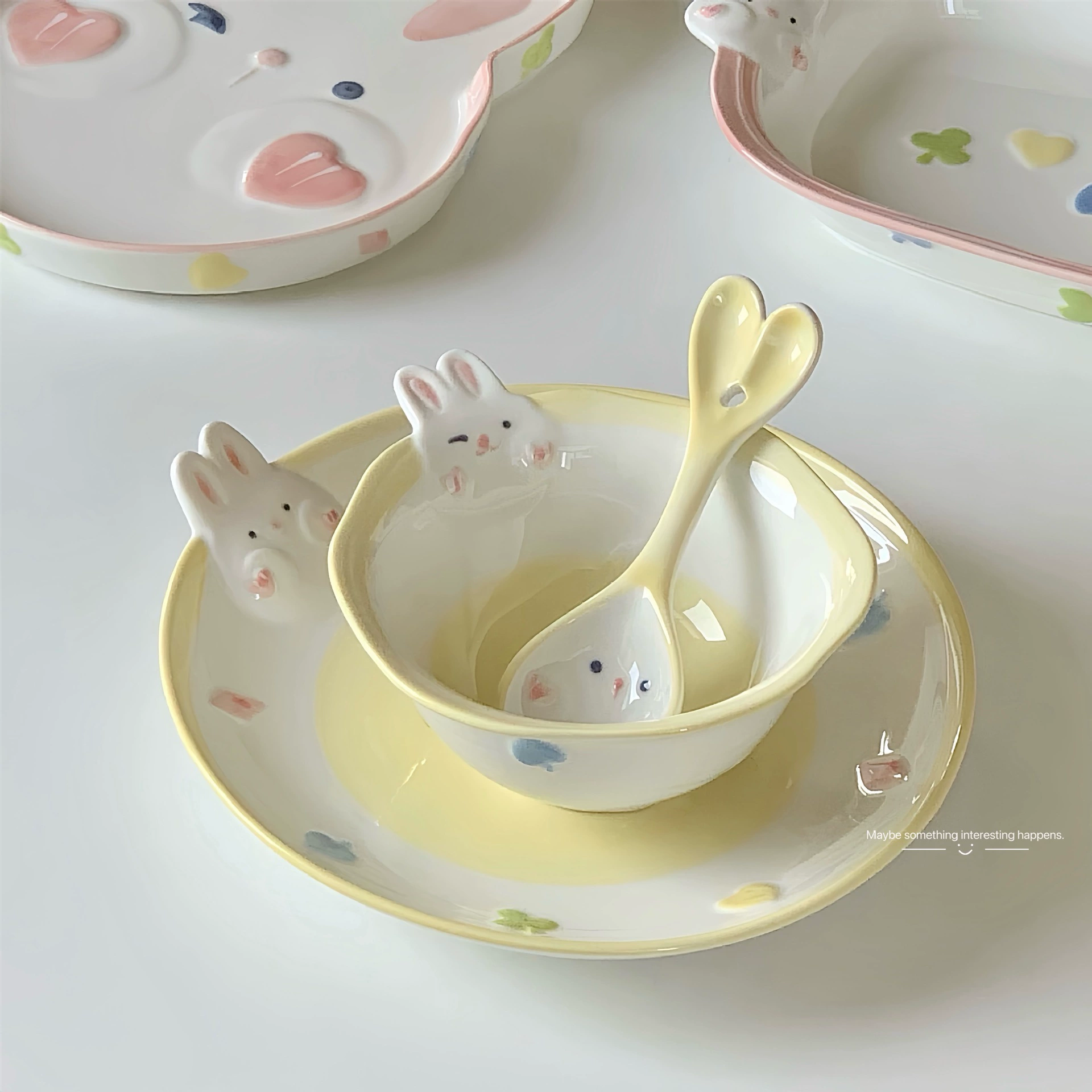 High quality cute ceramic tableware, palette, brand set, dinner plate