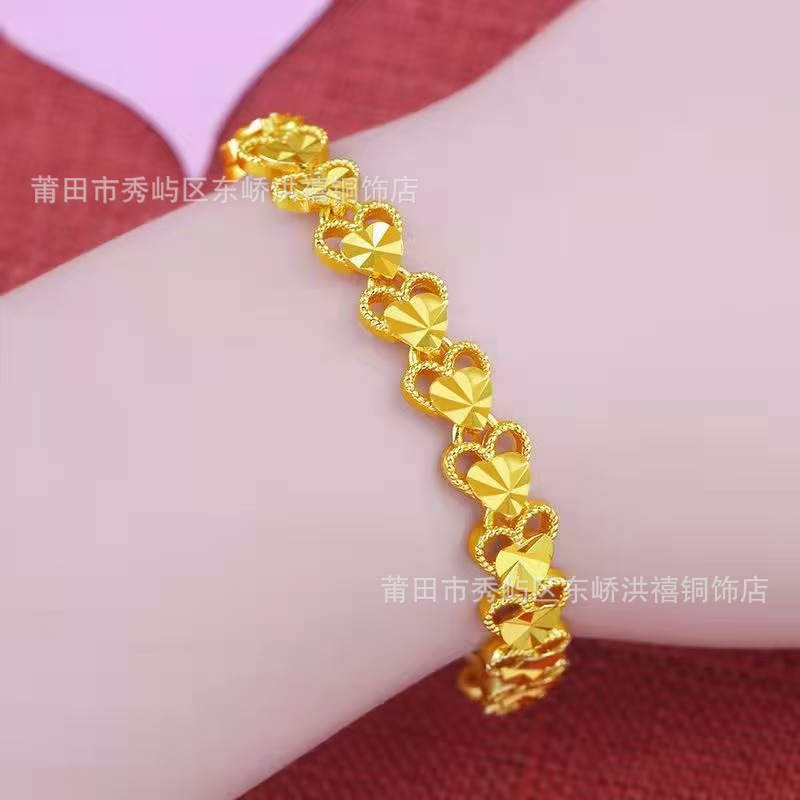 Live supply alloy bracelet women's transfer Joker love fortune S line bracelet bracelet factory wholesale