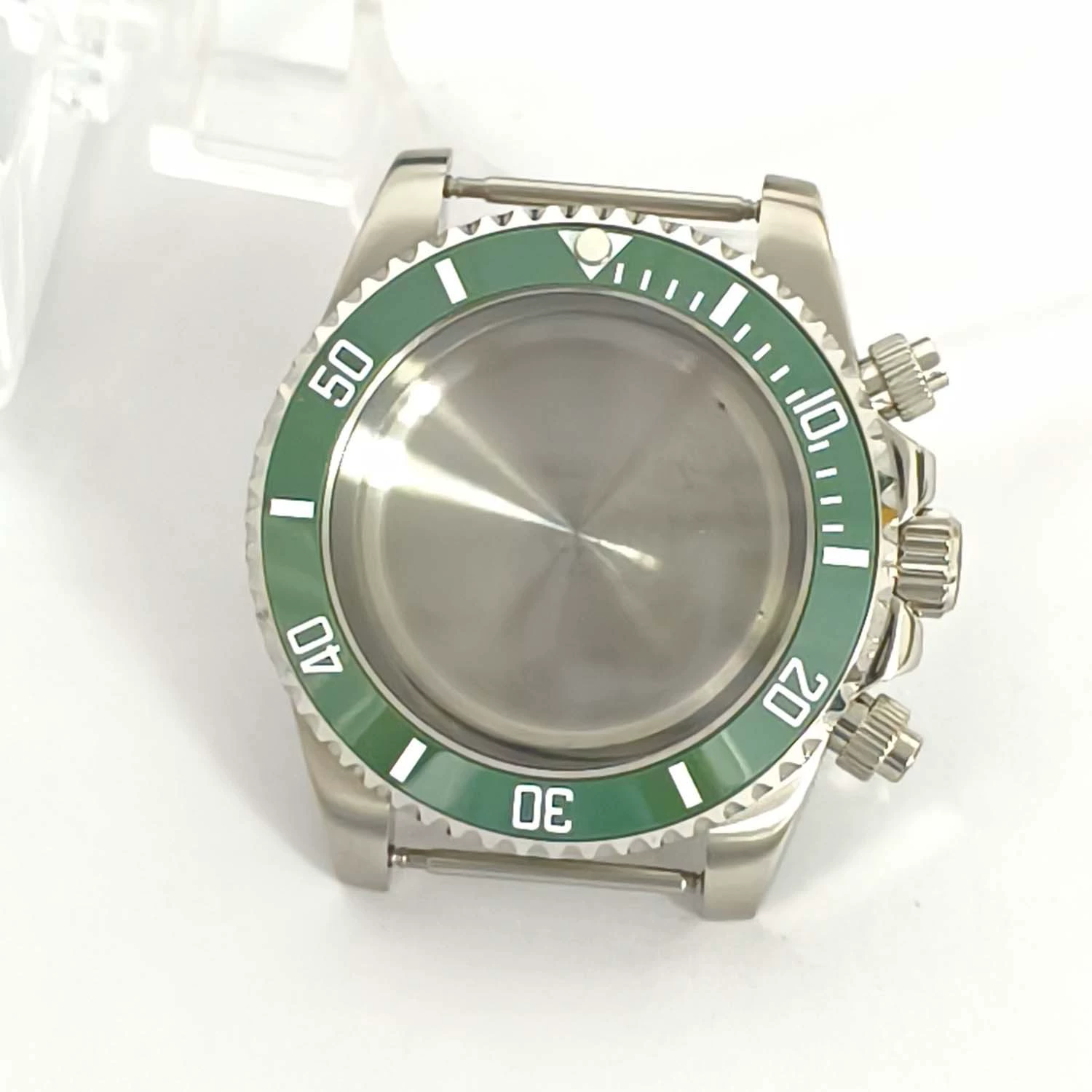 Кварцевый корпус Water Ghost 40 мм, плоское зеркало, сапфировое стекло + керамическое кольцо, подходит для часов с механизмом VK63, аксессуары