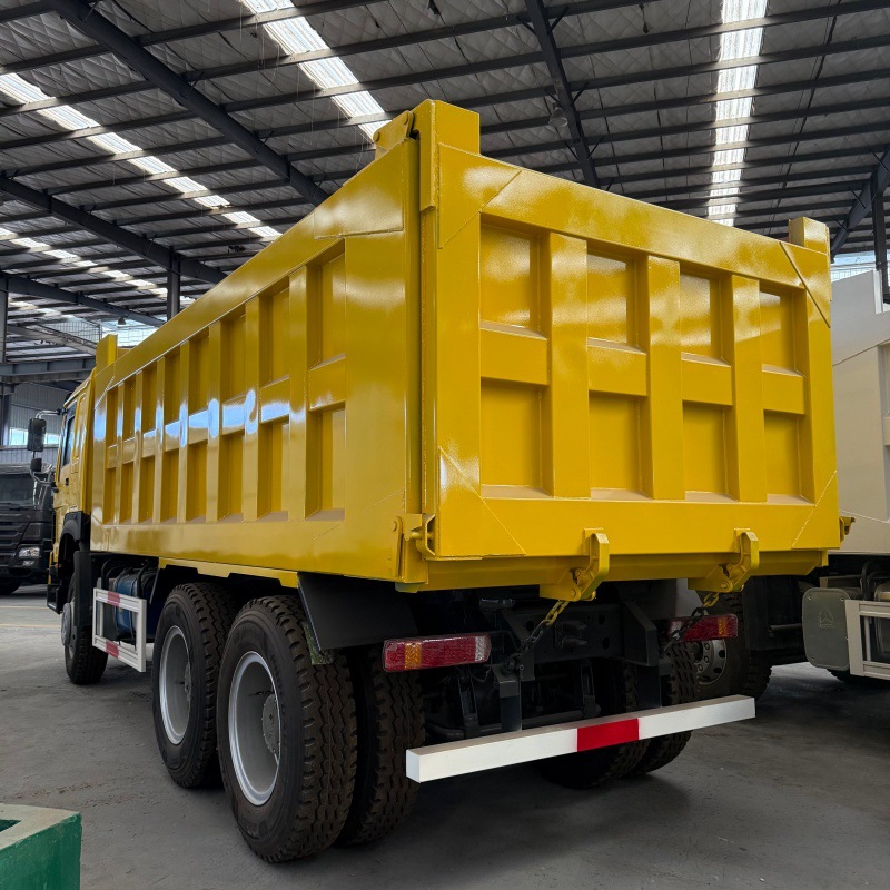 Direct export to Africa of used rear eight-wheel dump trucks for soil and construction transport, HOWO 371 horsepower dump truck
