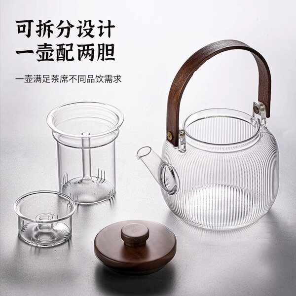 Explosion-proof glass teapot for home use