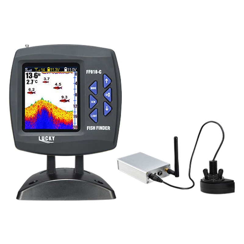 Lucky Ff918Cs-Wl 300m Remote Marine Fish Finder Black Technology Underwater High-Definition Sonar Fish Finder