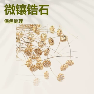 带针10mm保色微镶铜质锆石花蕊花心手工diy古风发簪材料饰品配件