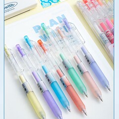 爱好2607笔丙烯按动中性笔彩色笔0.6mm表面可涂写学生笔