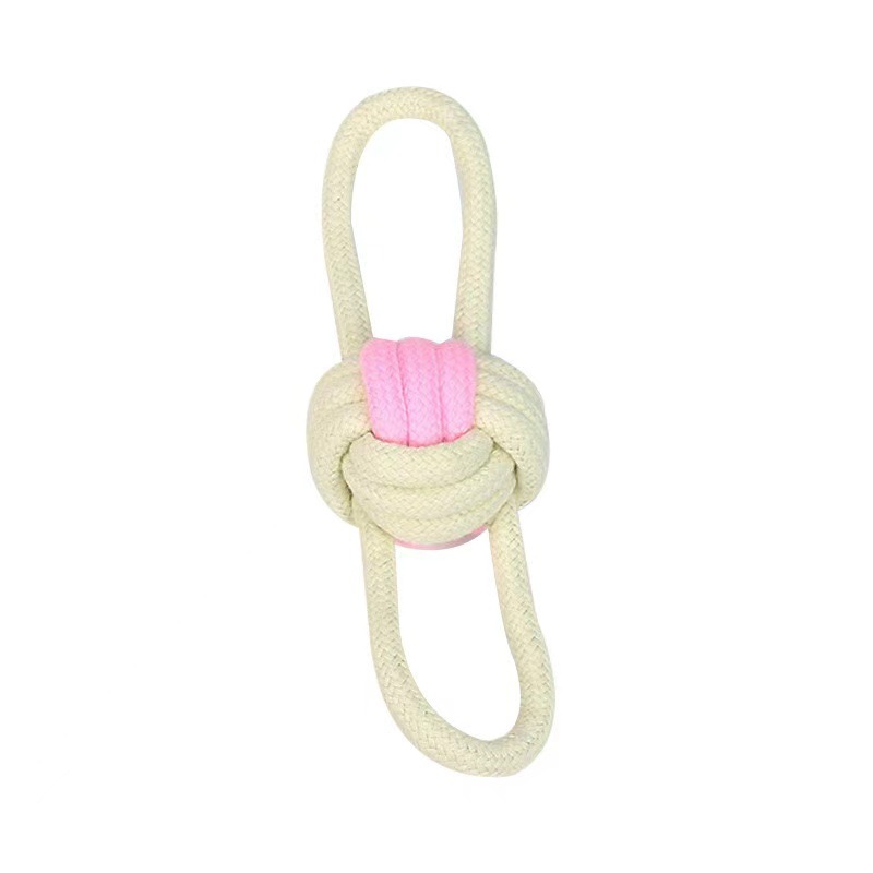 Japón y Corea del Sur juguetes para mascotas juguetes molares para perros bolas de cuerda de algodón macarons color nudo juguetes para mascotas en stock