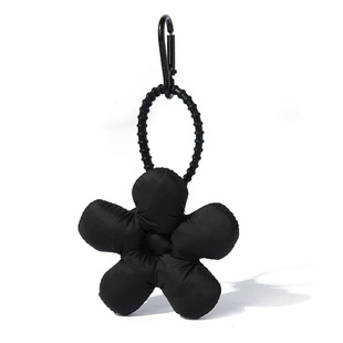 Ins Style Internet Celebrity Black Green Flower Bag Pendant Small Flower Keychain Trendy Brand Cute School Bag Backpack Accessories