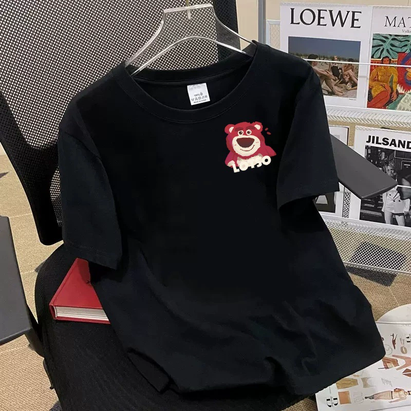 Летняя хлопковая базовая футболка с коротким рукавом, свободного кроя, oversize