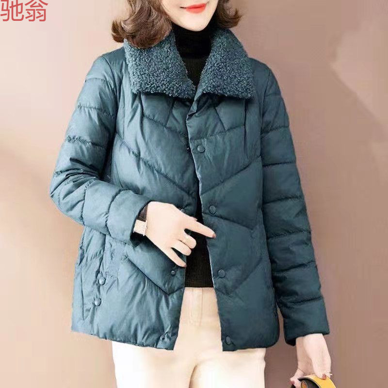 C3M Short Cotton-padded Jacket Loose Cotton-padded Jacket Women's 2022 Ultra-light Clearance Treatment Cotton-padded Jacket Shake Tone Explosive Down Cotton-padded Jacket