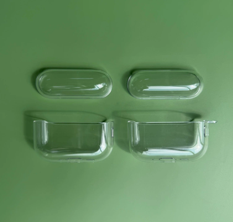 Protective case (Apple AirPods Pro2) transparent TPU/PC, hard/soft shell, lanyard options