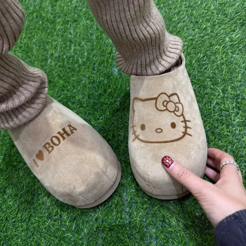 【Spot】КТ сапоги для кошки европейские Birkenstock с сумкой, носок-половинки тапочки новая натуральная кожа толстая подошва ленивые люди спортивные полусапоги с одной стороны